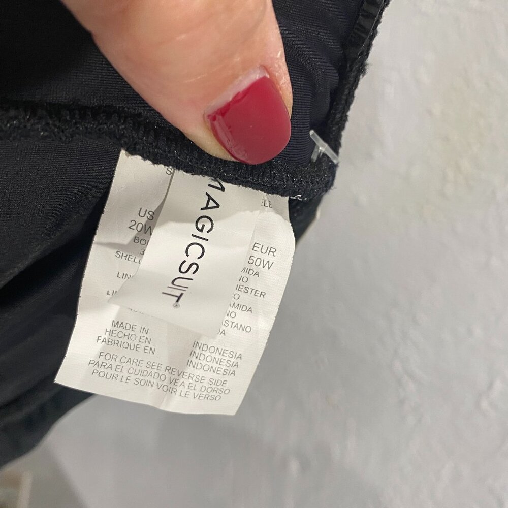 MagicSuit, NWT, Celine Black one piece swimsuit, women's size 20W. - Picture 8 of 10